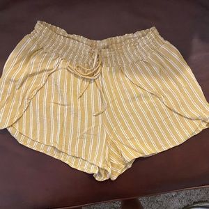 American Eagle Yellow Striped Soft Shorts